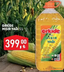 ORKİDE MISIR YAĞI 5 L fiyat ve kampanya bilgisi
